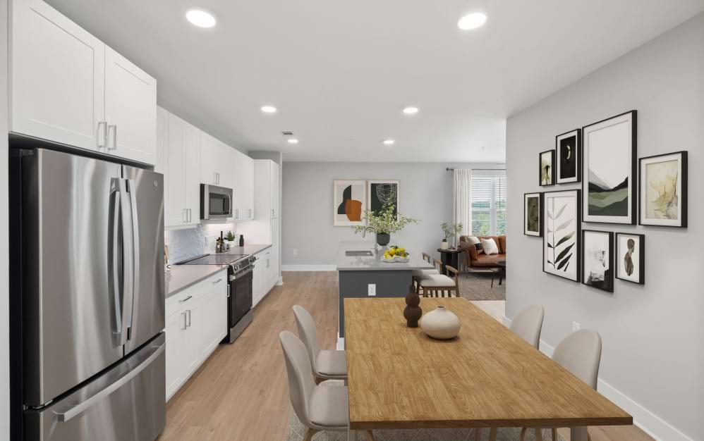 The Willow - 3 bedroom floorplan layout with 2 bathrooms and 1361 square feet (Elegant Dining Area)