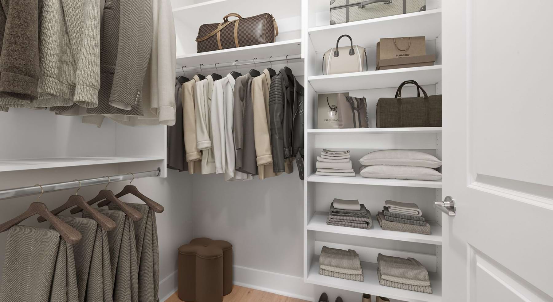 closet with many clothes