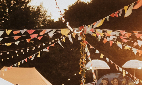 flags and outdoor decorations